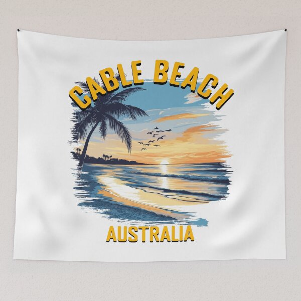 Item preview, Cable Beach - Australia (with Orange Lettering) designed and sold by VelvetRoom.
