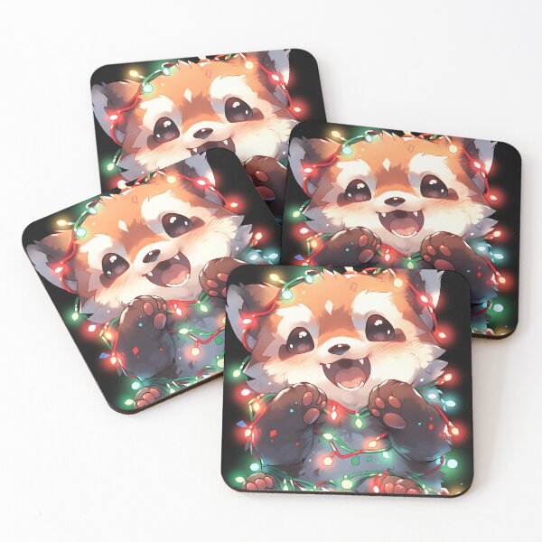 Item preview, Red Panda Christmas! designed and sold by TheeDigitalDen.
