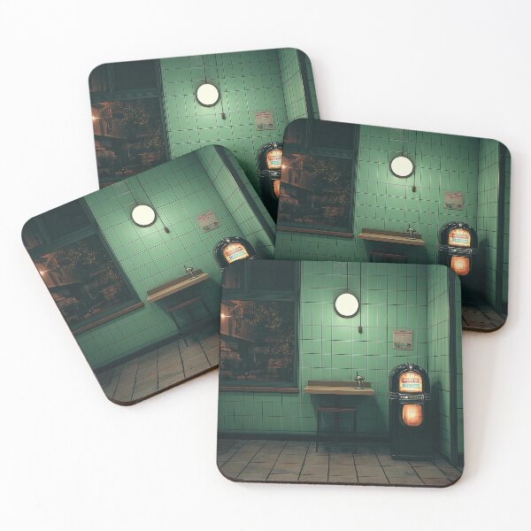 Item preview, Retro Diner with Jukebox and Neon Light designed and sold by Basajaun Studio.