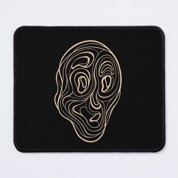 Item preview, Line Art Face Doubt (on black) designed and sold by Alesa-Aleks.