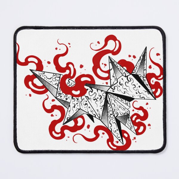 Item preview, Origami Suminagashi fox with flames designed and sold by 7Delamancha.