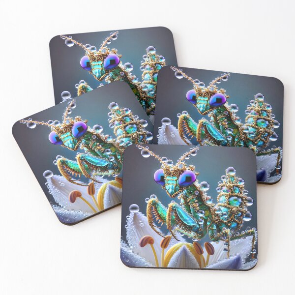Item preview, Bejewelled Praying Mantis designed and sold by Vibranta Studio.