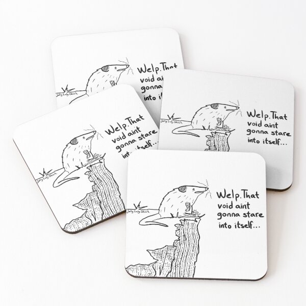 Item preview, That void won't stare into itself (black and white) designed and sold by Jolly Lady Shark.