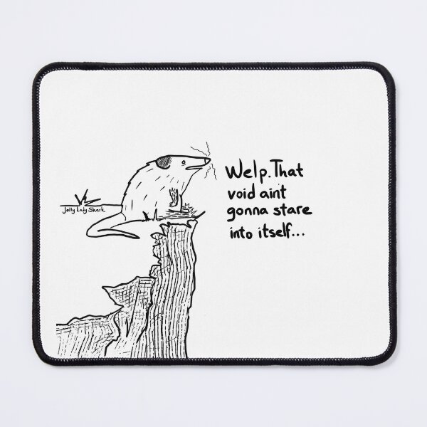 Item preview, That void won't stare into itself (black and white) designed and sold by Jolly Lady Shark.