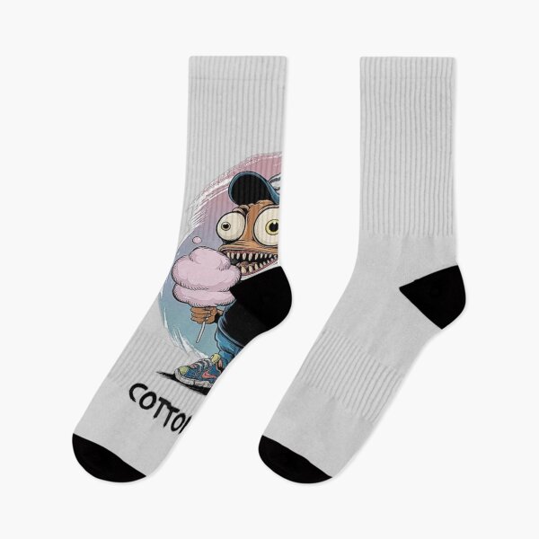 Item preview, Funny Monster Fish Eating Cotton Candy – Quirky Cartoon Art designed and sold by love3617.
