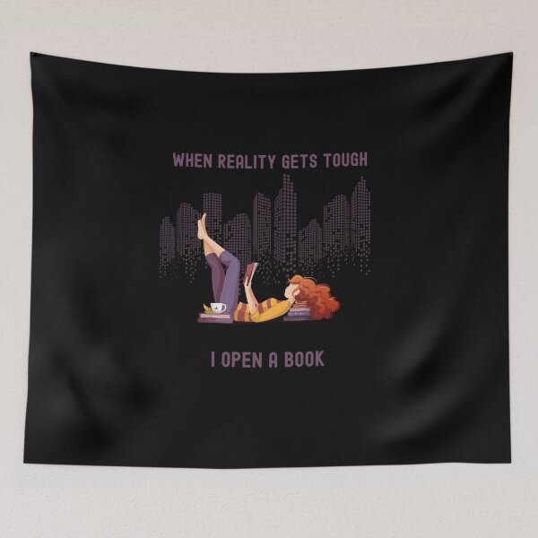 Item preview, When Reality Gets Tough I Open A Book T-Shirt Perfect Gift For Book Lover designed and sold by EvocatiVerse.