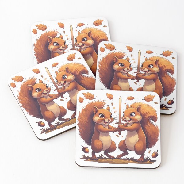 Item preview, squirrels fighting designed and sold by Flashmarkett.