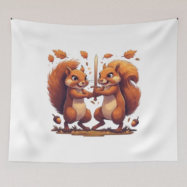 Item preview, squirrels fighting designed and sold by Flashmarkett.