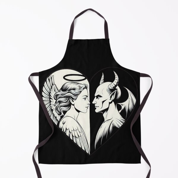 Item preview, Valentines Day angel and demon couple with heart,Valentine heart,valentine art,valentine design designed and sold by Expressions-Sel.
