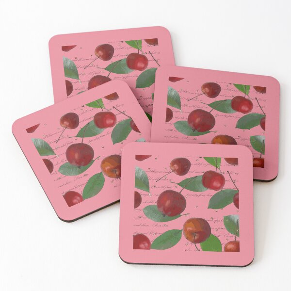 Item preview, CRAB APPLE JELLY HALFDROP BLACK TEXT ON BLUSH e88192 designed and sold by Art in My Loft.