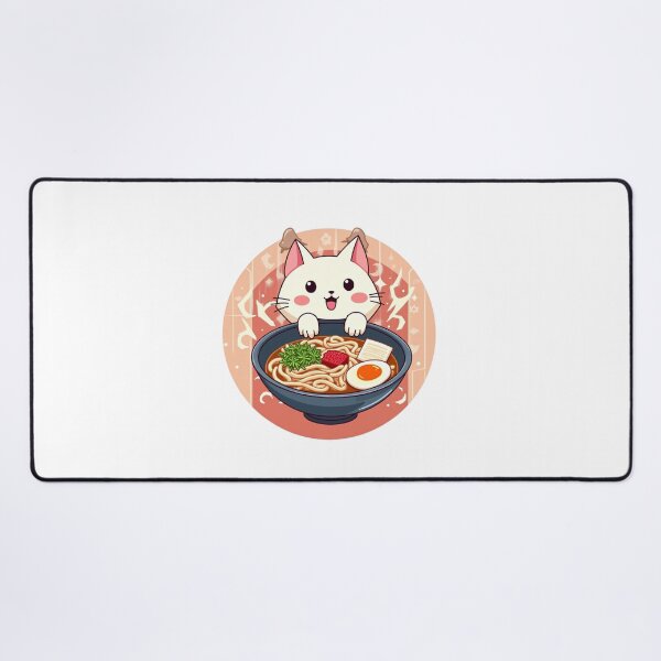 Item preview, kawaii vintage style japenese ramen cat designed and sold by AMICO77.