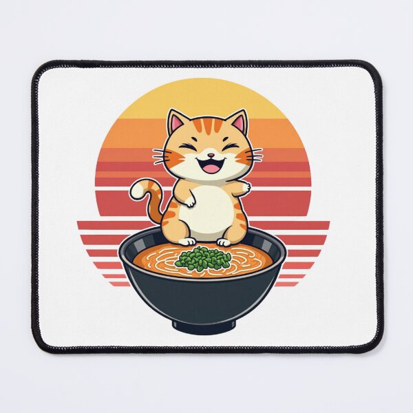 Item preview,  kawaii vintage style japenese ramen cat  designed and sold by AMICO77.