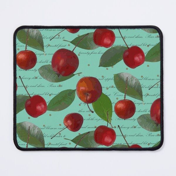 Item preview, CRABAPPLE JELLY HALFDROP BLACK TEXT ON GREEN 80ccb4 designed and sold by Art in My Loft.