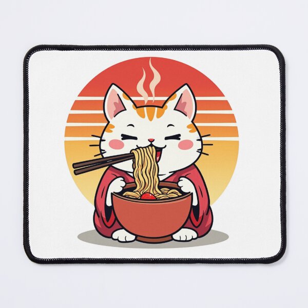 Item preview, kawaii vintage style japenese ramen cat  designed and sold by AMICO77.