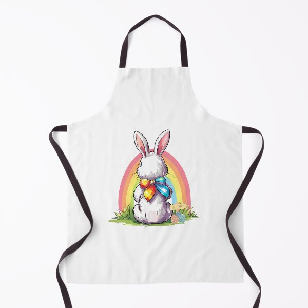 Item preview, Easter bunny, rainbow, easter eggs, Cute bunny with back turnt designed and sold by WHDProduction45.
