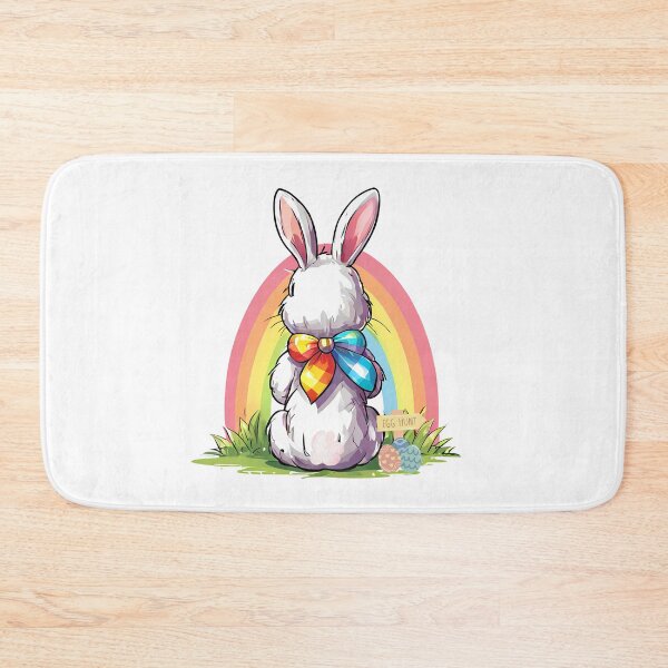 Item preview, Easter bunny, rainbow, easter eggs, Cute bunny with back turnt designed and sold by WHDProduction45.