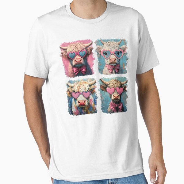 Item preview, Vibrant Highland Cows in Heart Shaped Shades designed and sold by Obiyoc.