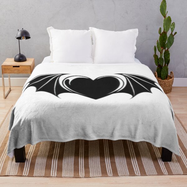 Artikelvorschau, Valentinstag Schwarzes Herz mit Fledermausflügeln, Valentinstagsherz, Valentinstags -Kunst, Valentinstagsdesign entworfen und verkauft von Expressions-Sel.