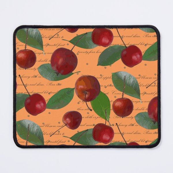 Item preview, CRABAPPLE JELLY HALFDROP BLACK TEXT ON ORANGE ff9a55 designed and sold by Art in My Loft.