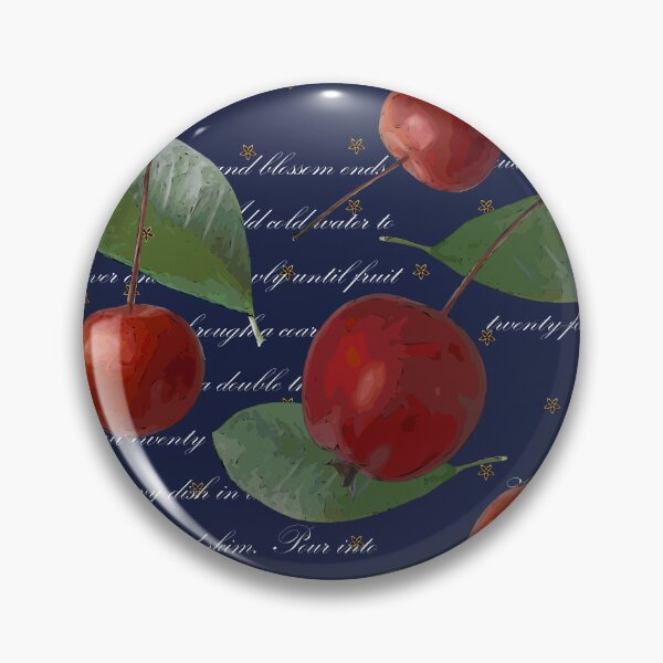 Item preview, CRABAPPLE JELLY HALFDROP WHITE TEXT ON BLUE 151e3f designed and sold by Art in My Loft.