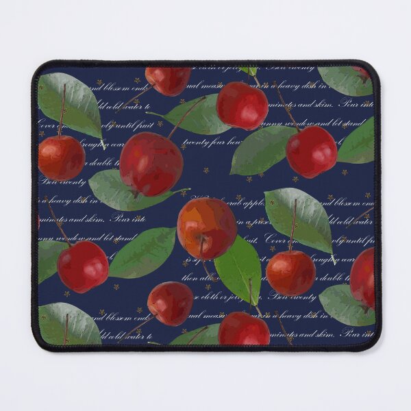 Item preview, CRABAPPLE JELLY HALFDROP WHITE TEXT ON BLUE 151e3f designed and sold by Art in My Loft.