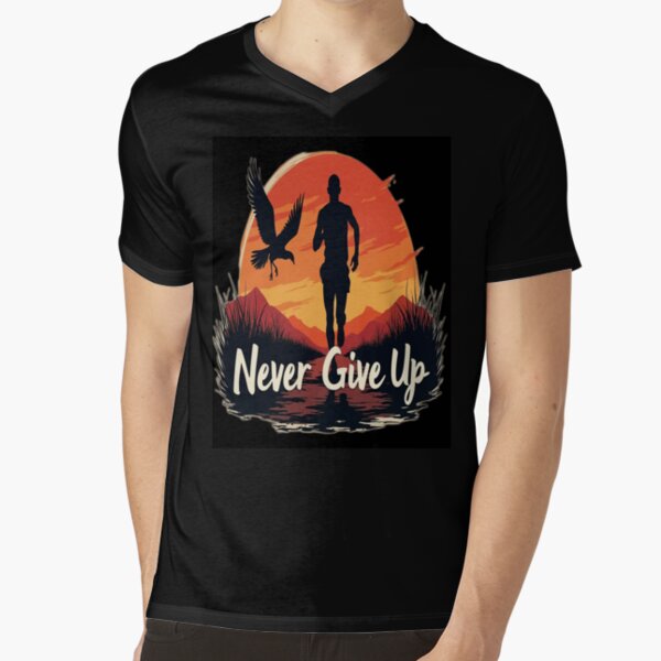 Item preview, Never give up designed and sold by Roshan-Fashion.