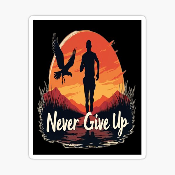 Item preview, Never give up designed and sold by Roshan-Fashion.