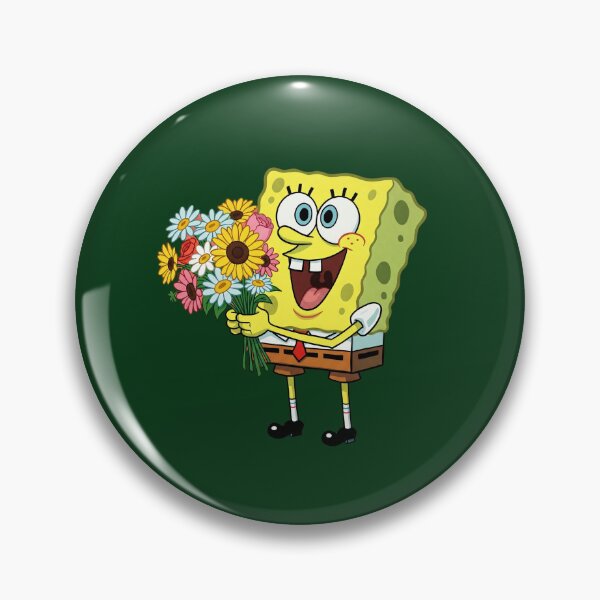 Item preview, SpongeBob SquarePants holding a bouquet of flowers.  designed and sold by Cool Trends.