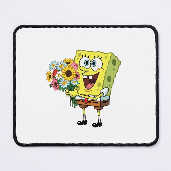 Item preview, SpongeBob SquarePants holding a bouquet of flowers. designed and sold by Cool Trends.
