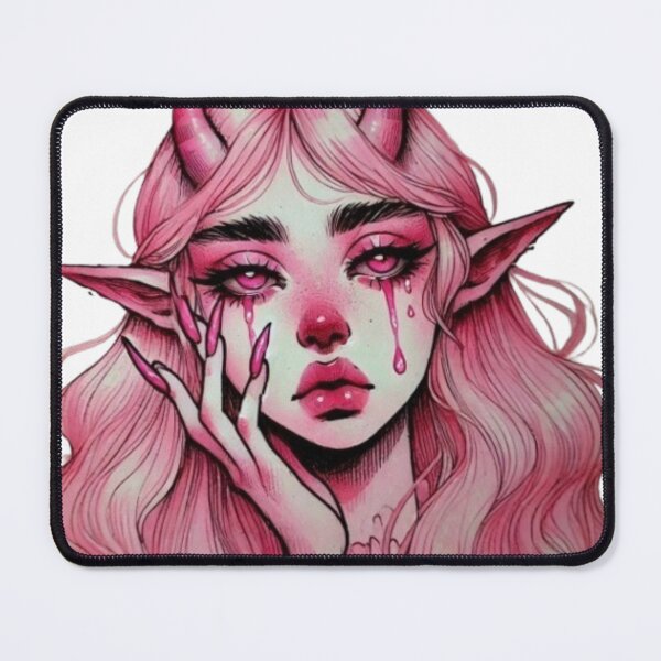 Item preview, Pink Cute Crying Demon Girl designed and sold by SublimeFairy.