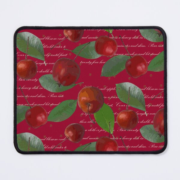 Item preview, CRABAPPLE JELLY HALFDROP WHITE TEXT ON RED 980026 designed and sold by Art in My Loft.