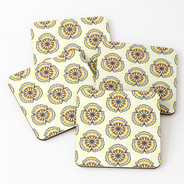 Item preview, Floral pattern on a yellow background designed and sold by Bulantanyong.