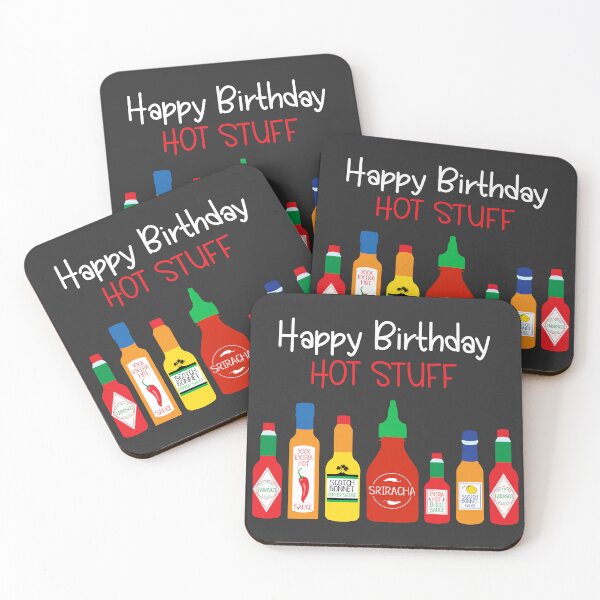 Item preview, Happy Birthday Hot Stuff Chilli Bottles designed and sold by HotHibiscus.