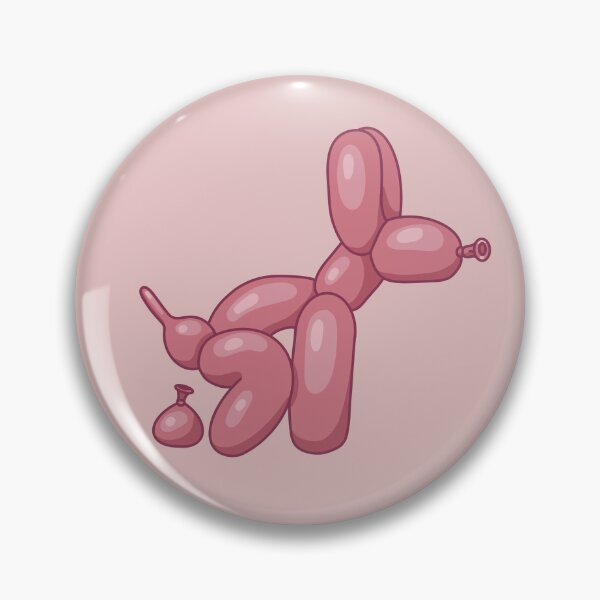 Artikelvorschau, Hund mit rosa Ballon macht sein Geschäft entworfen und verkauft von Milanicole.