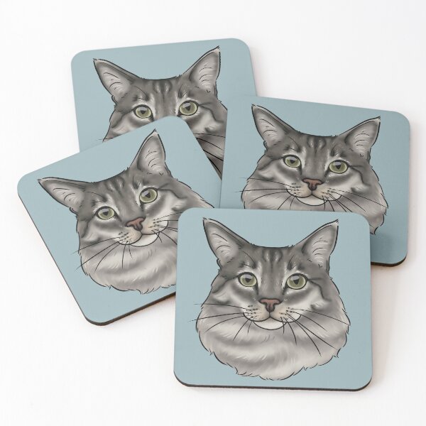 Item preview, Silver long haired cat  designed and sold by Milanicole.