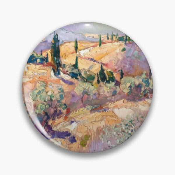 Item preview, Provence Cypress Landscape – Impressionist French Painting designed and sold by CARRAANN.