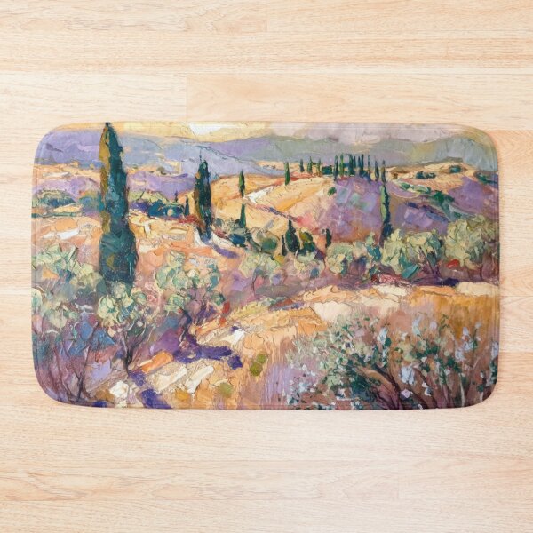 Item preview, Provence Cypress Landscape – Impressionist French Painting designed and sold by CARRAANN.