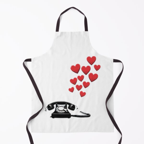 Item preview, Valentines Day retro telophone with hearts,Valentine heart,valentine art,valentine design designed and sold by Expressions-Sel.
