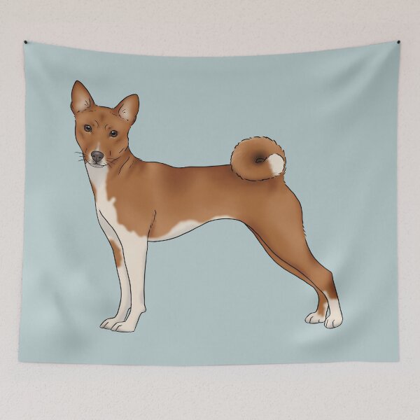 Item preview, Basenji dog illustration designed and sold by Milanicole.