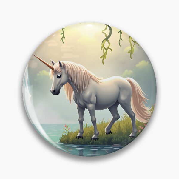 Item preview, Enchanted Unicorn Waterfall - Print Art, T-Shirts, Duvets, Curtains designed and sold by CelestialAllure.