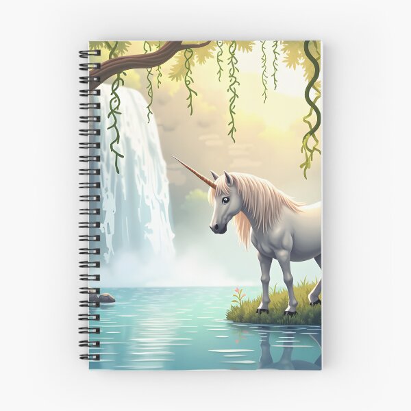 Item preview, Enchanted Unicorn Waterfall - Print Art, T-Shirts, Duvets, Curtains designed and sold by CelestialAllure.