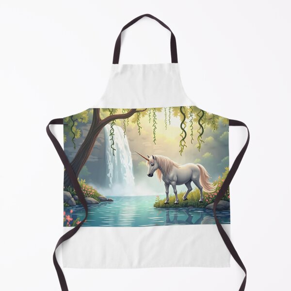 Item preview, Enchanted Unicorn Waterfall - Print Art, T-Shirts, Duvets, Curtains designed and sold by CelestialAllure.