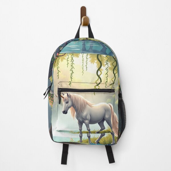 Item preview, Enchanted Unicorn Waterfall - Print Art, T-Shirts, Duvets, Curtains designed and sold by CelestialAllure.