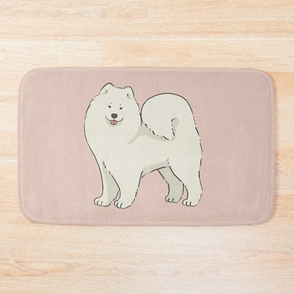 Item preview, Cute Samoyed dog - pastel pink designed and sold by Milanicole.
