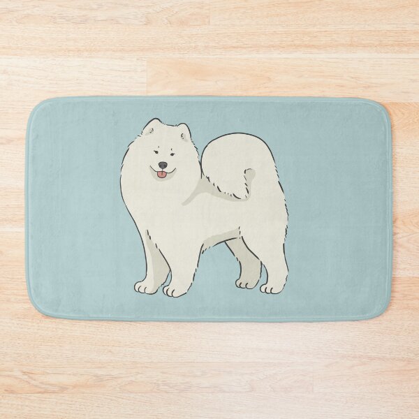 Item preview, Cute Samoyed dog - pastel blue designed and sold by Milanicole.
