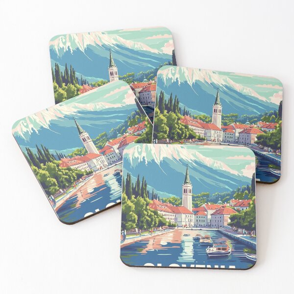 Item preview, Slovenia Travel Poster, Perfect Souvenir Gift for Travel Enthusiasts, Vintage Style Wall Art, Europe Wall art for home decor, Slovenia print. Sticker. Vacation designed and sold by Thegalleryshop1.
