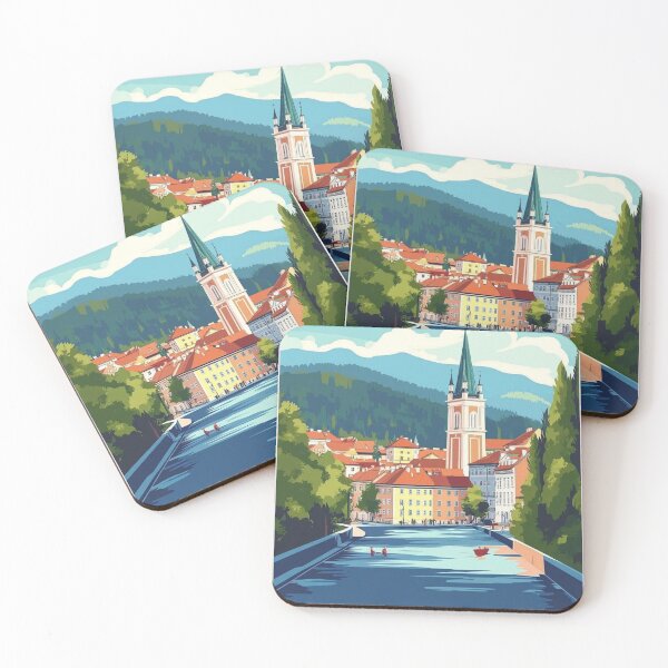 Item preview, Slovenia Travel Poster, Perfect Souvenir Gift for Travel Enthusiasts, Vintage Style Wall Art, Europe Wall art for home decor, Slovenia print. Sticker. Vacation designed and sold by Thegalleryshop1.