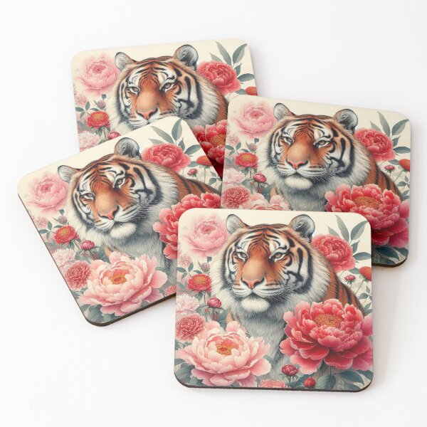 Item preview, Floral Tiger Serenity designed and sold by zzz888.