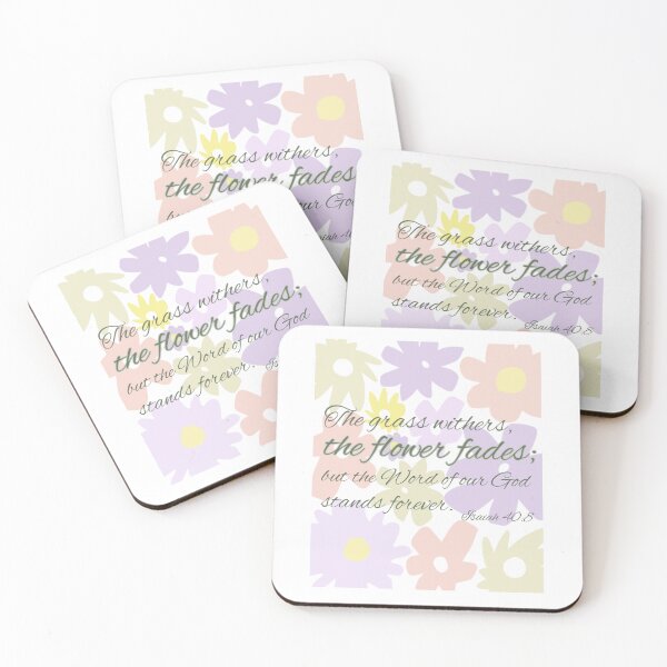 Item preview, The Grass Withers, The Flower Fades Isaiah 40:8 Christian Faith Women designed and sold by HeavenlyHuesStudio.
