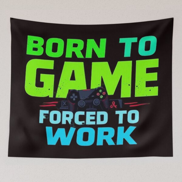 Item preview, Gamer by Passion, Worker by Force designed and sold by Charlie-Kier.
